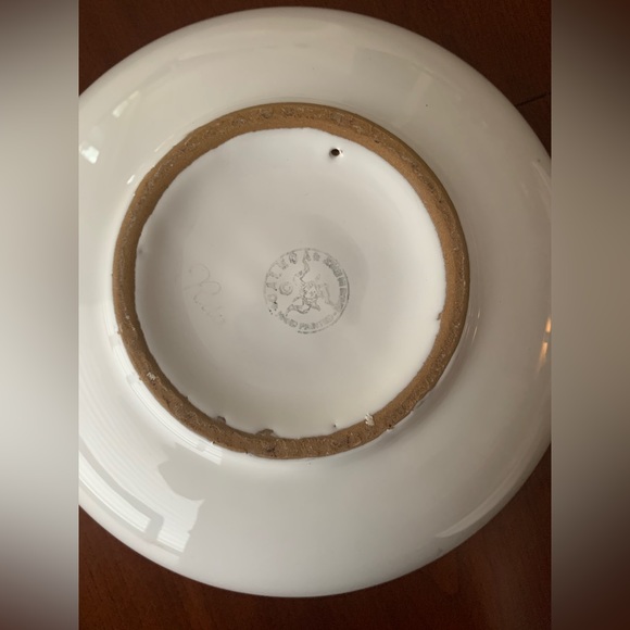 Lovely Pink & White Color Italian Porcelain Large Serving Bowl & 7 Salad bowls - Picture 4 of 5